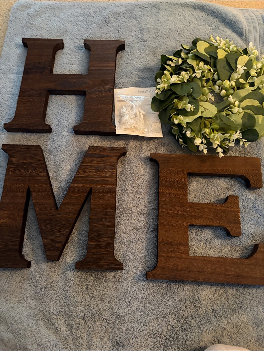 Home Wall Decor - 'HOME' Dark Brown Wooden Letters